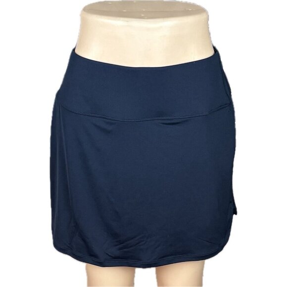 Puma + XXL Navy Pwrmesh High Rise Waist UPF+50 Liner Shorts Pockets Golf Skirt - Picture 2 of 6
